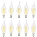 10 Pack 4W Dimmable C35 E12 LED Bulbs, 40W Incandescent Bulbs Equivalent, Candelabra Bulbs, 360lm, 360° Beam Angle, Warm White 2700K, LED Candle Bulbs, LED Filament Bulbs