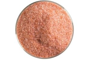 BULLSEYE GLASS CO. 5 Oz Sunset Coral Transparent Fine Frit - 90 Coe