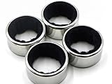 Wellbro® Pack-4 Kitchen Wine Education Stainless Steel Wine Bottle Collar / Wine Drop Stop Ring, 1.6 Inch, Black