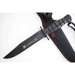 COLUMBIA KNIFE　コロンビアナイフ　高品質シースナイフ　ブラックラバー・ハンドル　NO.SA43　【並行輸入品】