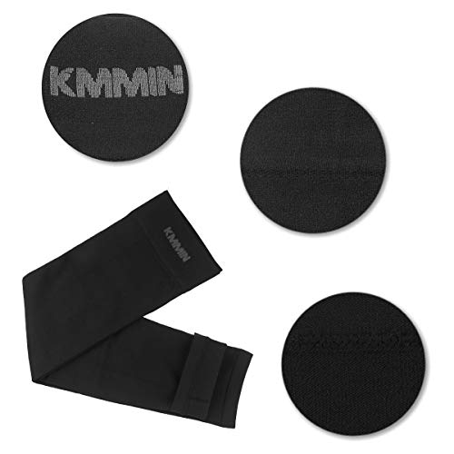 KMMIN Arm Sleeves, UV Protection Sleeves for Driving Cycling Golf Basketball Warmer Cooling Arm Sleeves UPF 50 Sunblock Protective Gloves for Men Women Adults Covering Tattoos(2Black)