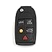 uxcell Car Replace Remote Key Fob Shell Case for Volvo S60 S80 V70 XC70 XC90 5 Key Button Black