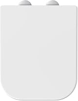 MASS DYNAMIC Square Toilet Seat Soft-Close One-Button Release White