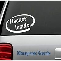 Yilooom Hacker Inside Decal Sticker for CAR Truck SUV Van Trailer PC Computer Laptop Art