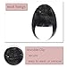 Clip In Bangs 100% Remy Human Hair Extensions One Piece front Neat Fringe Hand Tied Straight Bangs Clip On Hairpiece With Temples For Women #4 Medium Brown 25g