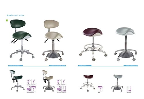 APHRODITE Standard Dental Mobile Chair Saddle Doctor's Stool Micro Fiber Leather Dentist from Aries Outlets
