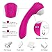 Clitoral Sucking Dildo Vibrator, Waterproof G-Spot Clit Massager for Female with 10 Suction & 9 Vibration, Rechargeable Nipple Stimulator Adult Sex Toys for Women and Couples (Pink)
