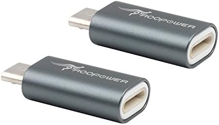 Lightning to Micro USB Adapter 2-Pack, Roopower 8 Pin Lightning Female to Micro USB Male Adapter Charge Sync Connector for Smartphone, Tablet, GPS, Power Bank Through Apple Lighting Cable-Gray
