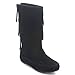 Betani Denise-1 Girl's Knee High Mocassin Fringe Low Heel Boots