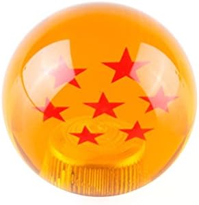 Eternalpower Dragon Ball Z Star Manual Automatic Gear Stick Shift Knob Fit for 4 5 6 Speed Car Truck Shifter Knobs Lever With 3 Adapters (Seven Star DBZ, gold)