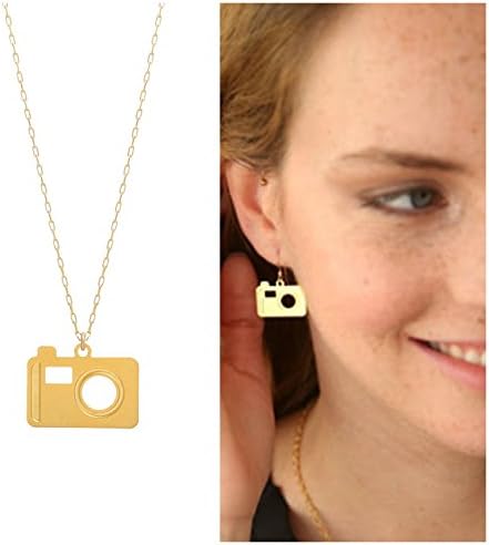 Handmade Beautiful Urban Camera Earrings &amp; Necklace Jewelry Set for Women