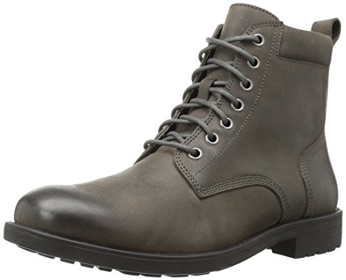 206 Collective Men's Denny Lace-up Motorcycle Boot, Charcoal Gray, 8 D US