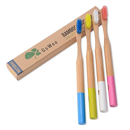 image for GooWoo GoWoo 100% Natural Bamboo Toothbrush Soft – Organic Eco Frien