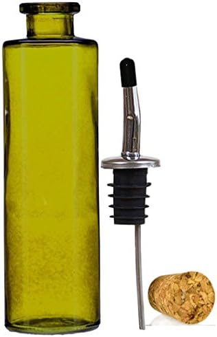 Olive Oil Outpost on Anna Maria Signature 250ml Antique Green Glass Bottle Stainless Pourer Cork