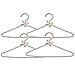 WHOSEE 4 Pack Clothes Pearl Hanger 10KG Weight Bearing Trouser Bead Skirts Hanging Holder White