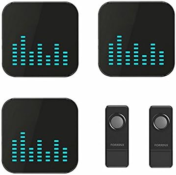 GetTen Home Waterproof Wireless Doorbell System - 1000 feet Range with 52 Chimes for Home / Office with LED Light. (2T3)