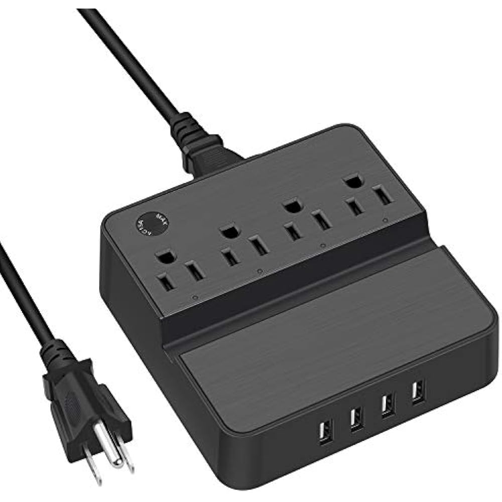 Power Strips With USB,Smart Charger Station Surge Protector 4 AC