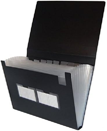 Filexec 13 Pocket Expanding file, Cheque size, Black 43300