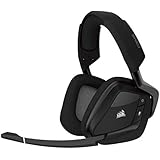 CORSAIR Void PRO RGB Wireless Gaming Headset - Dolby 7.1 Surround Sound Headphones for PC - Discord Certified - 50mm Drivers - Carbon