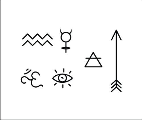 Symbols - temporary tattoos (Set of 2)