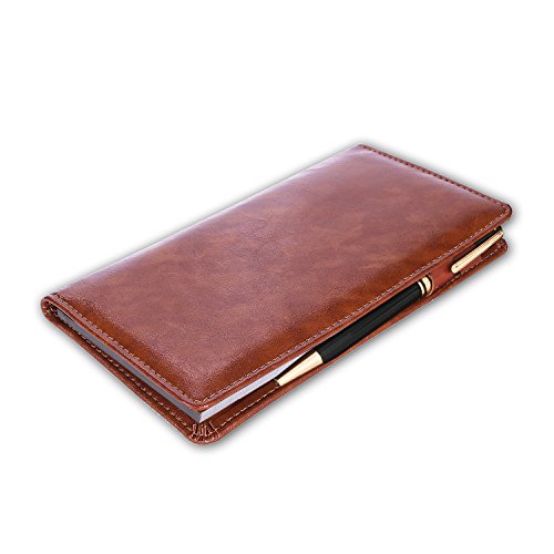 Leather Checkbook Cover Holder with Free Divider-Right and Left Handed Design Checkbook Cover case for Men&Women