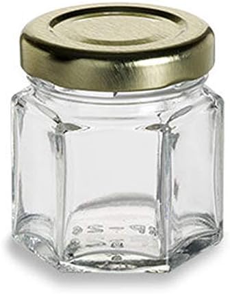 Blythewood Bee Company 2 oz. Hex Glass Honey Jars, 24 count