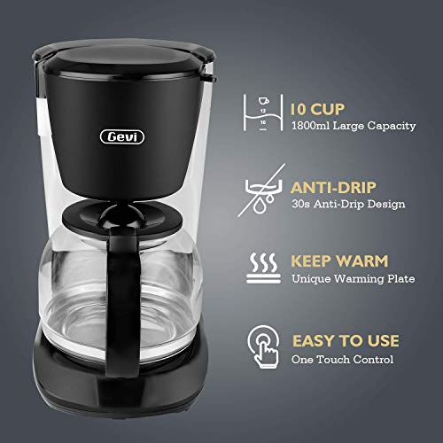 Gevi Coffee Maker 5 Cup with Small Drip Coffeemaker