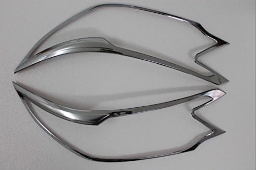 Duspper - 2pcs ABS Chrome Car Front Head Light Lamp Cover Trim Sticker Fit for Honda CRV CR-V 2012-2014 Car Exterior Accessories Styling