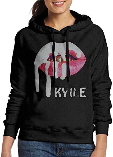 Womens Sportswear Drawstring Hoodie Sweatshirt,Kylie Jenner Black