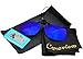 Costyle 1 Pack Mirror Retro Polarized Clip-on Flip-up Plastic Sunglasses Compatible with Myopia Glasses for Driving Fishing Outdoor Sport (Royal Blue)