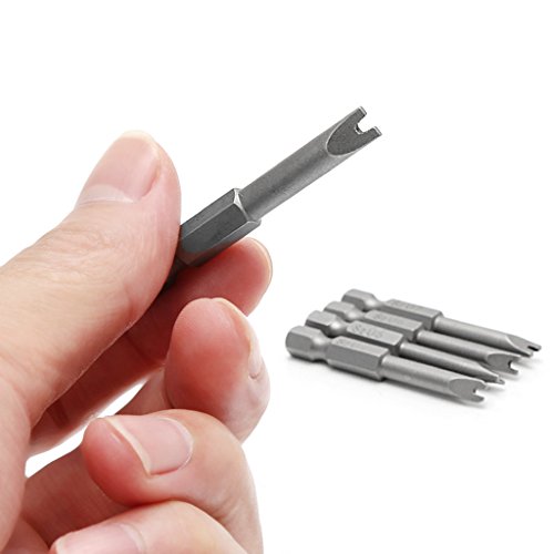 5 Pcs 1/4 Inch S2 Hex Magnetic U Shaped Screwdriver Bits Tools 50mm Length U4-U8