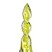 Exhart Solar Garden Stake Lights – Solar Glass Yellow Twisted Flame Garden Stakes – Handblown Glass Finial Lights, LED Accent Lights That Transform a Garden Driveway or Event (9in Glass 36in Stake)