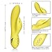 CalExotics California Dreaming Venice Vixen - Silicone Rabbit Vibrator - Waterproof Clitoral Sex Toys for Couples - 10 Vibration Function Massager - Yellow