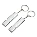 Safety Whistle with Keychain, HongFei Emergency Whistle Aluminum Alloy Double Tube Survival Whistle for Outdoor Hiking Camping