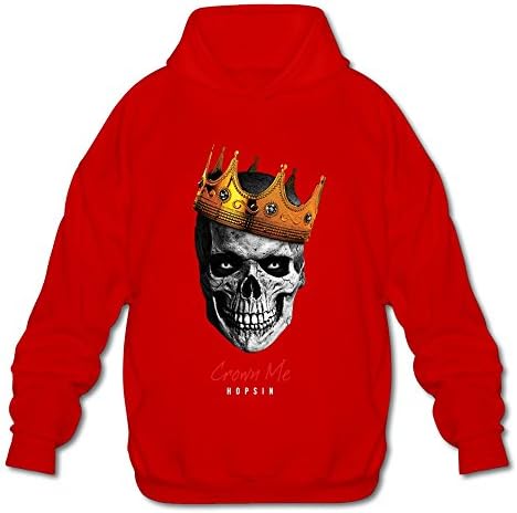 LQYG Men's Long Sleeve Hoodies - Hopsin Crown Me Red
