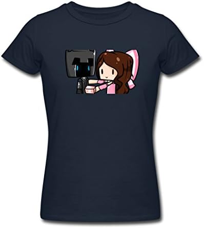 Loving PopularMMOs Top Sky 1 Summer Fashion Navy Adult Girl's T-Shirt Medium