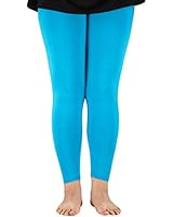 Century Star Women's Power Stretch Plus Size High Waist Yoga &amp; Running Leggings Blue US 1X Plus(Tag 5XL)