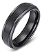 Black Tungsten Carbide Rings Men Women 6mm 8mm Wedding Bands Tungsten Engagement Promise Brushed Comfort Fit