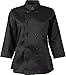 KNG Women's Black Classic ¾ Sleeve Chef Coat; Sleeve Chef Coat, S