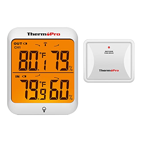 ThermoPro TP63B Indoor Outdoor Thermometer Wireless Hygrometer, 500FT
