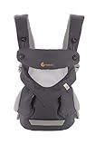 Ergobaby Four Position 360 Cool Air Mesh Baby Carrier Carbon Grey Plus Swaddler - Natural Size M/L