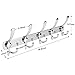 Wall Mounted Coat Hooks, Coat Hooks 2 Packs with 15 Hooks Chrome Plated Steel Coat Robe Hat Hooks