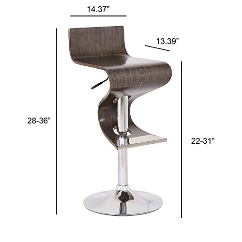 Christies Home Living ACBS12-GW ACBS12 Bar Stool Weathered Oak