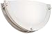 CLOUDY BAY HM1212830BN 12-inch 3000K Warm White Dimmable 12W 840lm LED Wall Sconces -100W Incandescent Equivalent, cETL Listed LED Half Moon Wall Fixture, Brushed Nickel