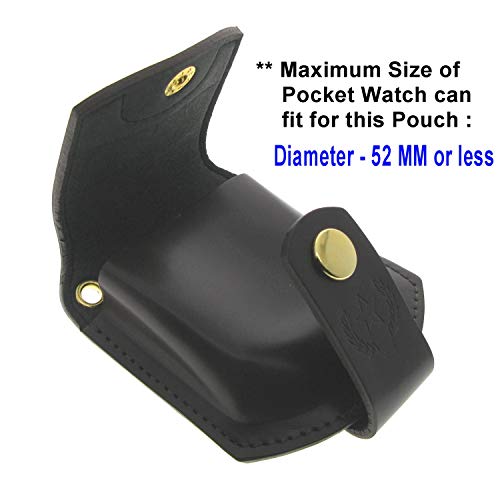 Genuine Leather Pouch Large Size Pocket Watch Holder US Eagle Stamping LP02