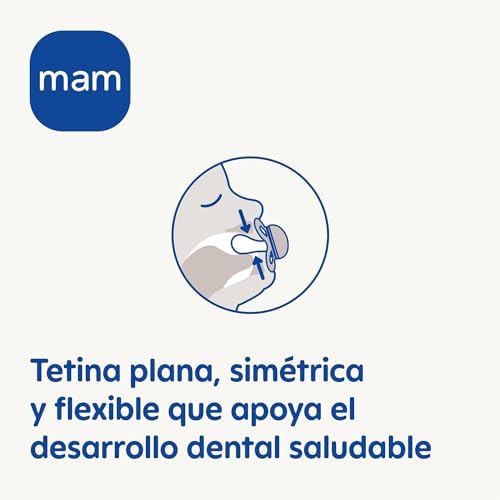 Chupeta de ar para bebés dos 2 aos 6 meses, azul mate, 2 peças