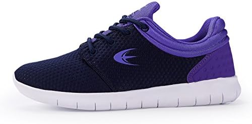Ezywear Women's Running Shoe Fashion Breathable Walking Shoe Sport Cross Trainer Shoe (6.5, Navy/Purple)