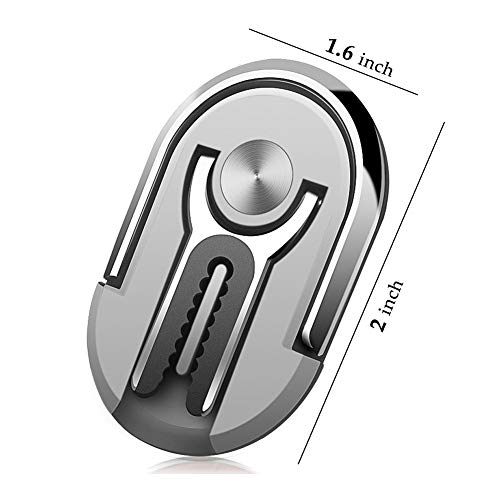 LuckyKilig Multipurpose Mobile Phone Bracket Holder Stand, Phone Ring Holder, 360 Degree Rotation Cellphone Mount, Multiple-Angle Car Phone Mount for Car Home Gray