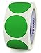 ChromaLabel 2 Inch Circle Sticker Labels, Easy to Write On Round Colored Stickers, Permanent Adhesive Labels - 500 Sticky Dots per Roll, Green Stickers