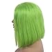 Human Hair Wigs Straight Short Bob Glueless Brazilian Virgin Hair 13×4 Lace Front Middle Part Pre Plucked with Baby Hair Bleached Knots for Black Women 8 Inch Lime Green 180% Density